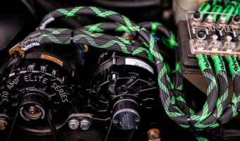 Underneath the hood of a vehicle