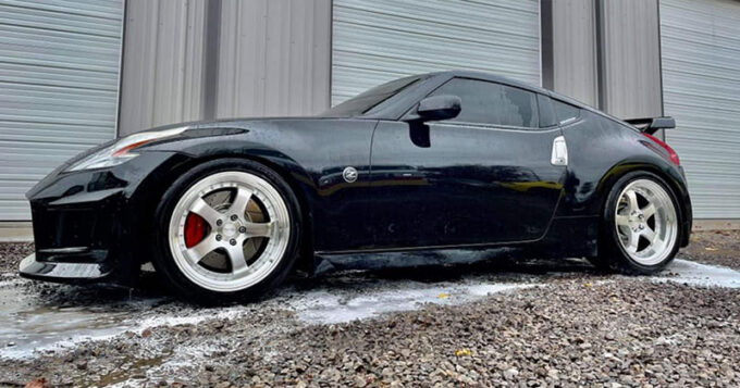 A black sports vehicle